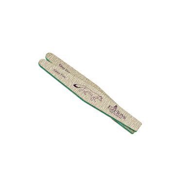 3D illustration of two nail files of EzFlow Grey Fox Pro File with 180/180 abrasive grit lay in white color background