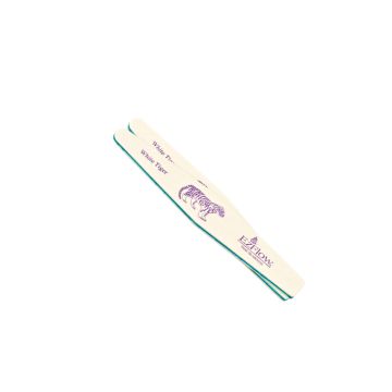 Demonstration of  EzFlow White Tiger Pro File100/100 grit file place in white color background in a 120 degree angle position